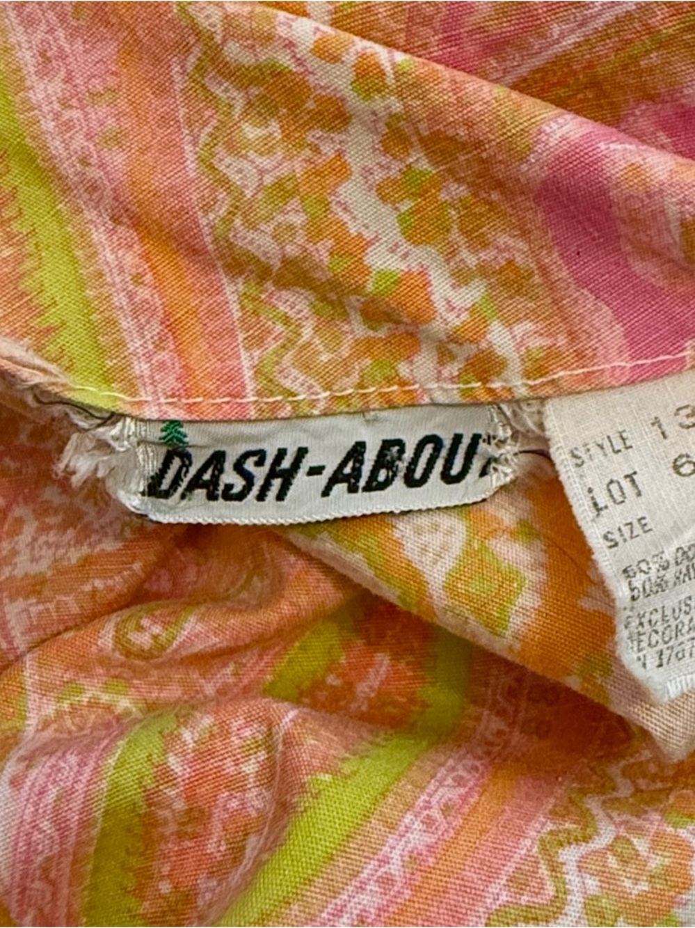Vintage Psychedelic House Dress Duster Cotton Oversized Maternity Plus Size - Picture 13 of 15